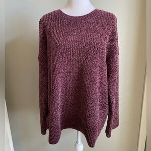 Cozy Chenille Crewneck Sweater in Dusty Rose